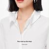 VEROMODA Wavy Stand Collar Cotton Blend White Shirt