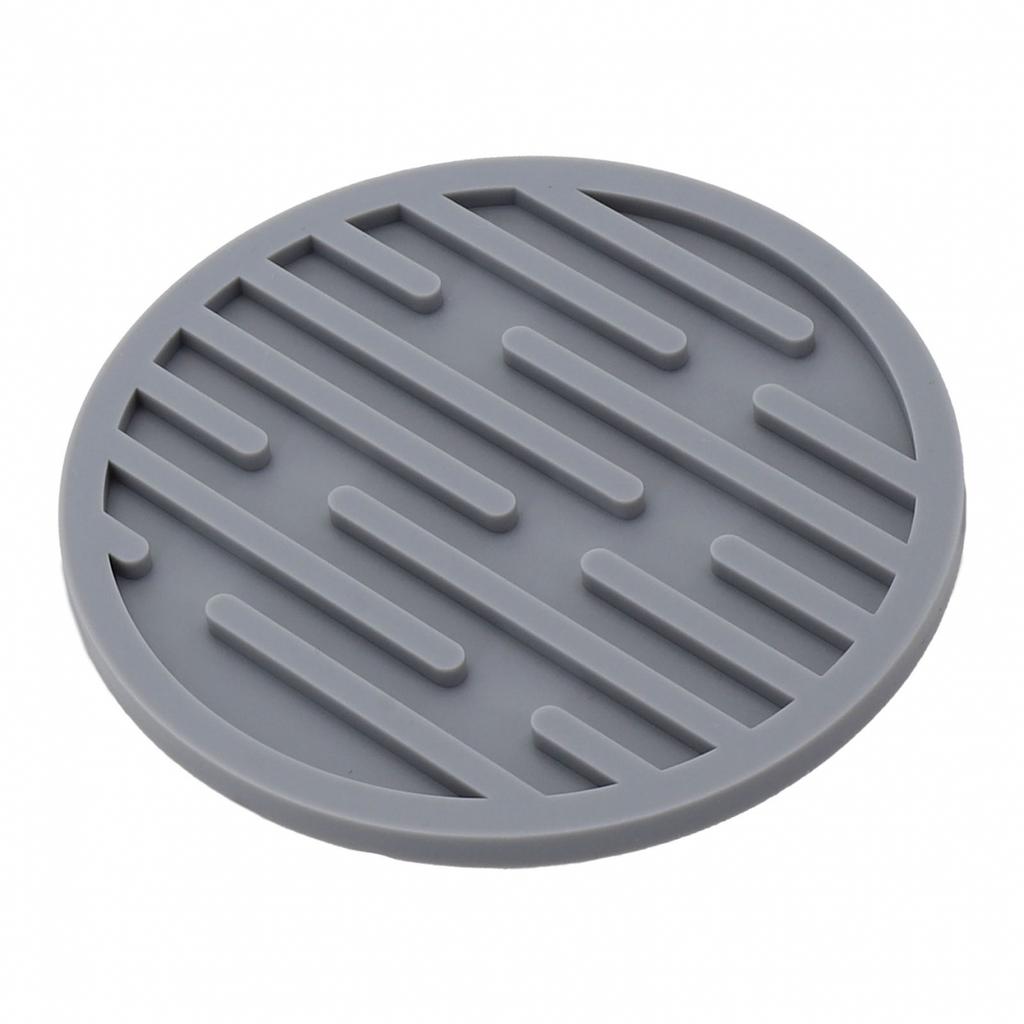 Silent Coasters Silicone Tea Cup Mat Striped Draining Version