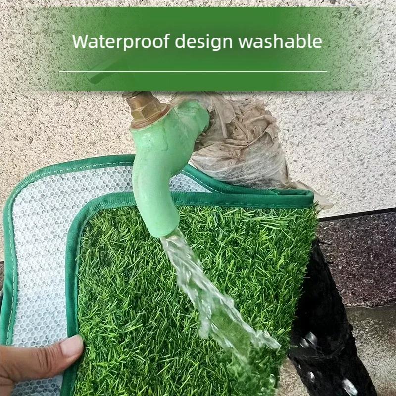 Artificial Grass Dog Potty Pad Reusable Washable Odor Resistant Drainage Turf Mat Dog Housebreaking Training Toilet For Indoor