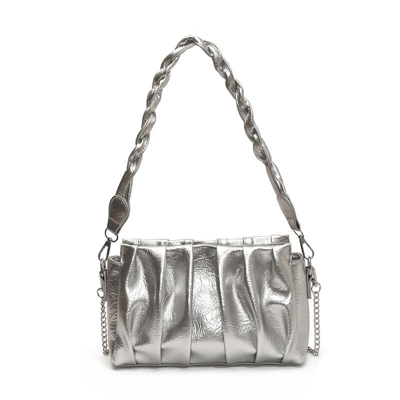 Women's Bag Fashion Pleated Armpit Bag Versatile New Shoulder Bag Messenger Bag