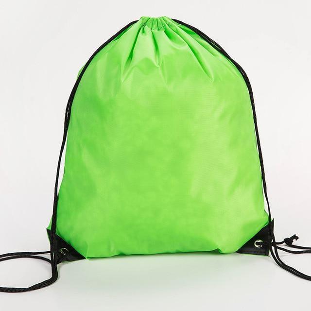 1PC Large Capacity Nylon Waterproof Drawstring Backpack Outdoor Sport Fitness Storage Bag Thick Rope Polyester Bag