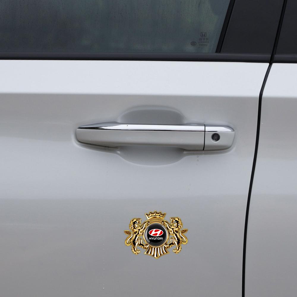3D Metal Styling Car Decal Car Badge Tail Badge Decorative Sticker Fender Emblem For Hyundai Genesis I10 I20 I30 I40 IX20 IX35 XX5