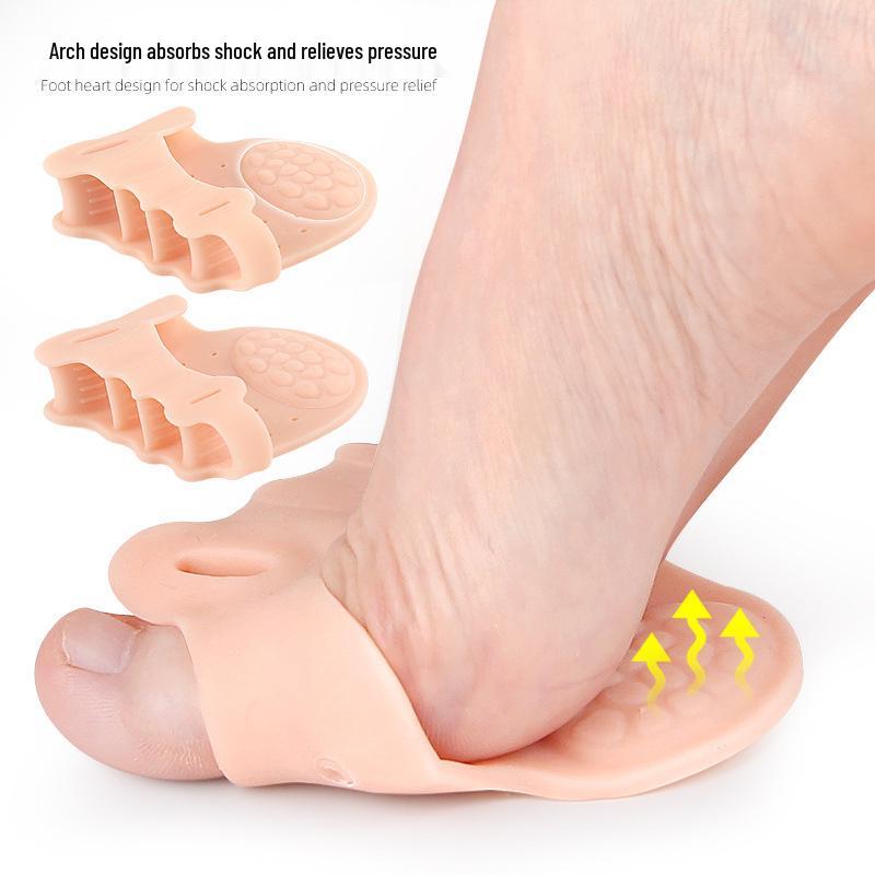 Five-Toe Arch Support Separator with Soft Shock Absorption and Pressure Relief, Massage Forefoot Insole, Hallux Valgus Corrector