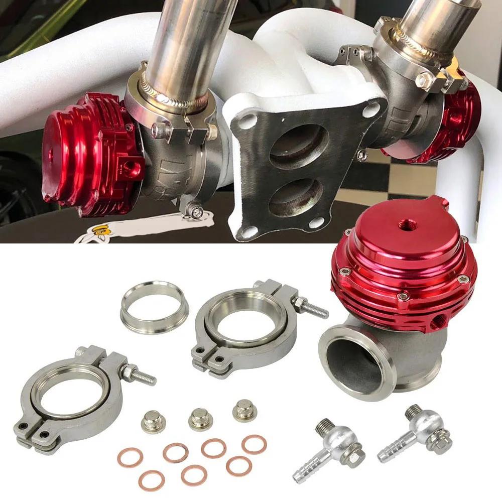 Car Universal 44mm External Wastegate V-Band Flanged Turbo Waste Gate For Supercharge Turbo Manifold With Logo Car Accessories