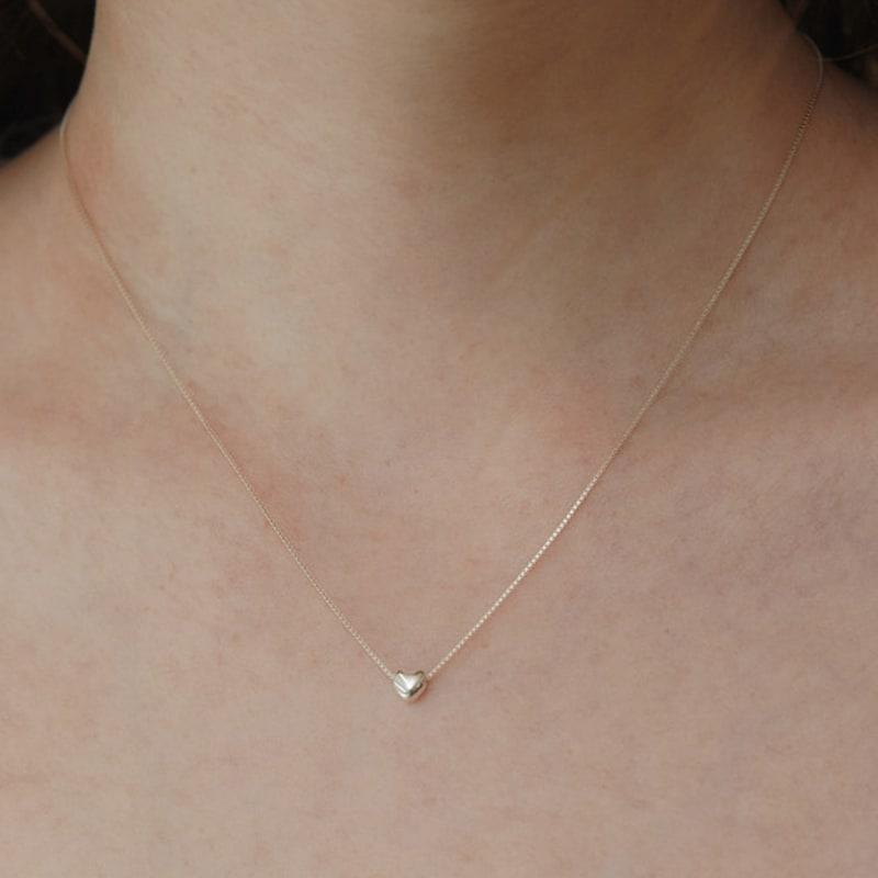 

TATIANA (925 Silver) Bebe Heart Pendant Necklace NZ2156 Gold Plated