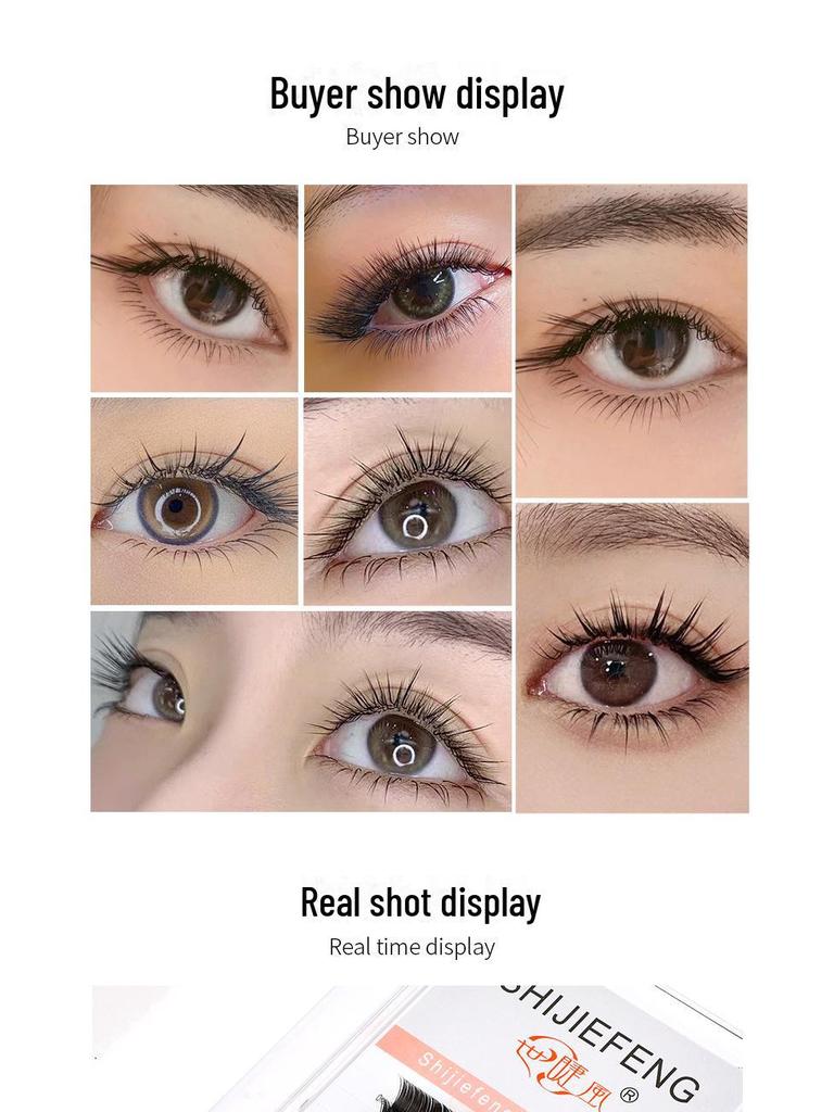 Fox L-Shaped Wide-Angle Soft Eyelashes: Chinese Beauty, Single Air Flat Hair, LC/LD