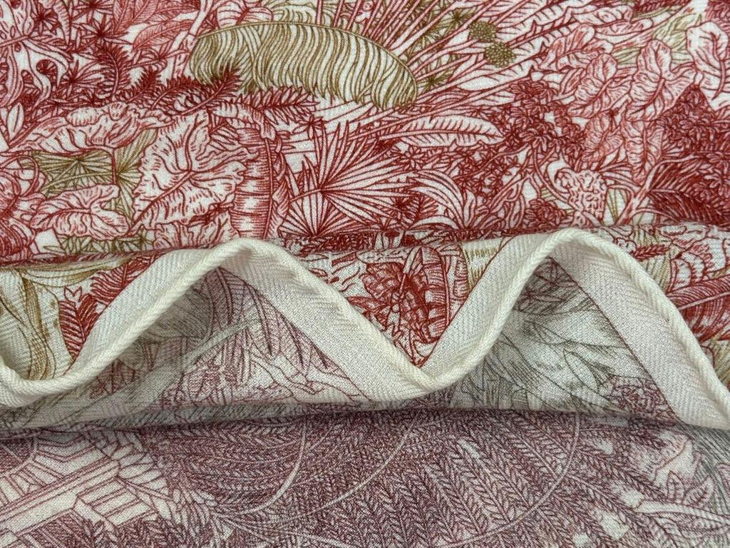 Deštný prales Fubao Oboustranný šátek z morušového hedvábí a vlny - Čtvercový šál Podzim/Zima