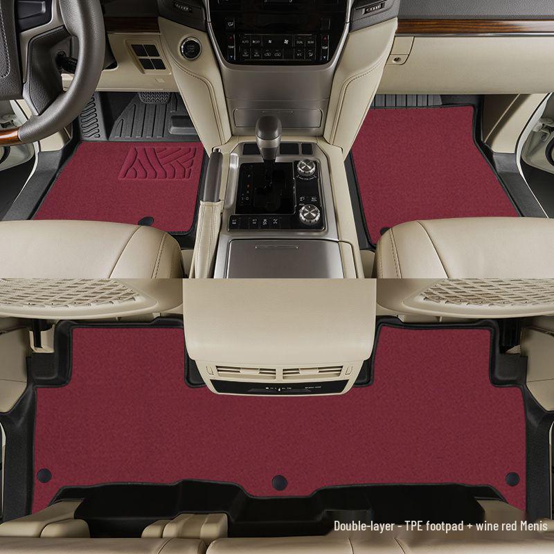 Waterproof Wear-Resistant Carpet Floor Mats for Toyota Land Cruiser LC200/LC300 Door Sills