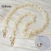 New Phone Chain Accessory Detachable Parts Beige Crossbody Resin Cute Strap Mobile Phone Case Chains Acrylic Shoulder Lanyard Hanging Chain