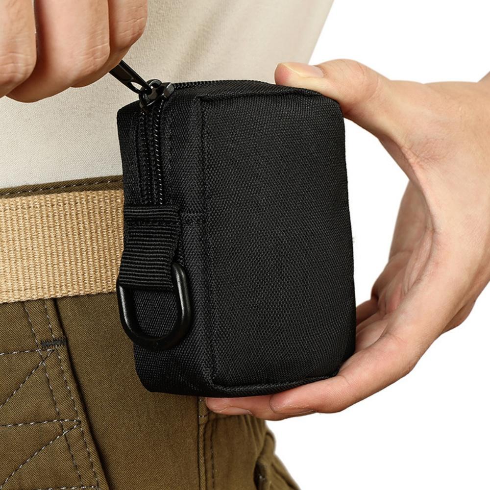 Survival Tool Bag Waterproof Men'S Small Pocket Portable Coin Purse Secure Zipper Outdoor Mini Wallet For Travel Fishing