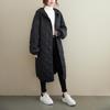 Winter Long Warm Women Parkas Casual Hooded Collar Cotton Single Breasted Siimple Black Pocket Female Coats