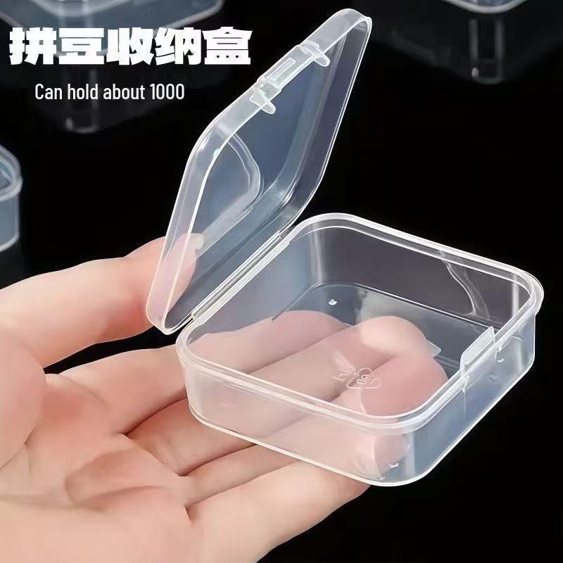 5.5cm Translucent PP Plastic Perler Bead Box with Lid for Jewelry or Small Parts