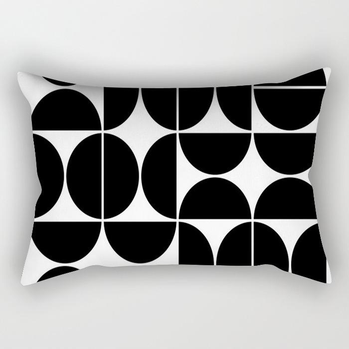 Modern Simple Black And White Geometric Long Strip Pillow Case Sofa Pillow Cushion Cover Premium Durable Quality