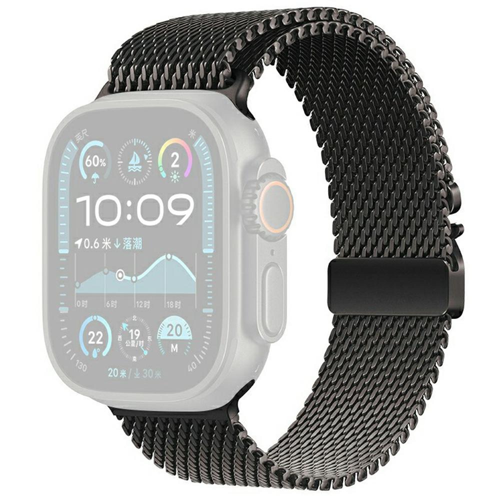 KALEBOL Watch Strap for Apple Watch Series 11 10 42mm/9 8 7 41mm/SE3 SE2 SE 6 5 4 40mm/3 2 1 38mm Parachute Buckle Milanese Stainless Steel Band