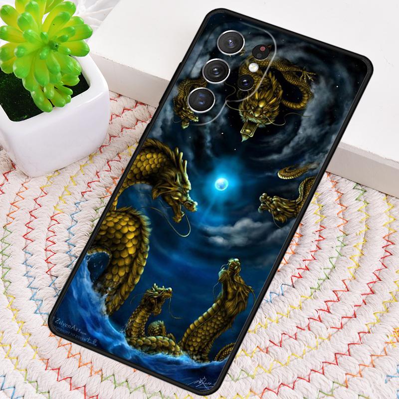 Asian Chinese Dragon soft Phone Case for Samsung Galaxy note 10 pro S26 Ultra S23 S24 FE S25 S21 S22 PLUS shockproof Cove
