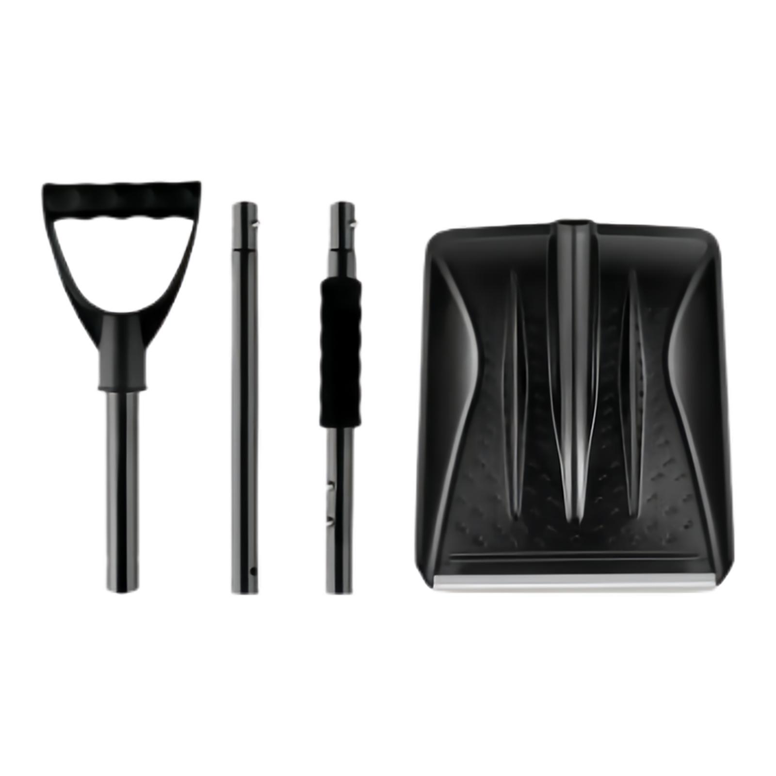 

Emergency Snow Shovel Foldable Extendable Handle Lightweight Metal+Plastic Portable Sport Utility Shovel For Car Camping Garden чёрный