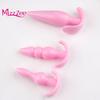 Mizz Zee 4-teiliges Analplug-T-Bar-Basis-Po-Flirt-Massagegerät für Paar-Masturbationssex