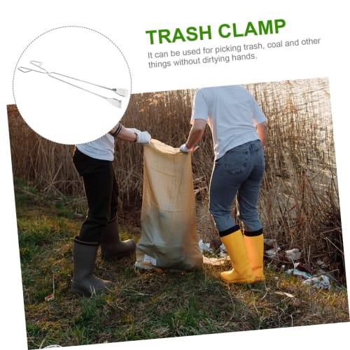 GLEAVI 1 Piece Long Garbage Tongs, Garbage Gripper, Garbage Tongs with Grill Scissors, Outdoor Tool, Garbage Picking Tool, Garbage Tracking