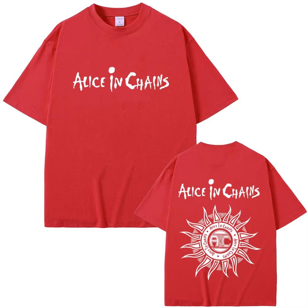 Rock Band Alice in Chains T-shirts Men Women Gothic Punk Cool Streetwear Male Fashion Vintage Oversized Soft Cotton Tshirts Tops