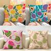 Fruit Cut Art Ins Simple Cushion Cover Natural Linen Organic Fabric DoubleSided Printing Room Sofa Decor Pillow Case