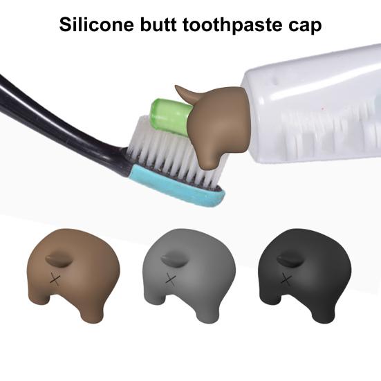 

Дозатор для зубной пасты для собак с самозакрывающейся силиконовой крышкой, креативная соковыжималка для зубной пасты в форме мультяшной попы серый