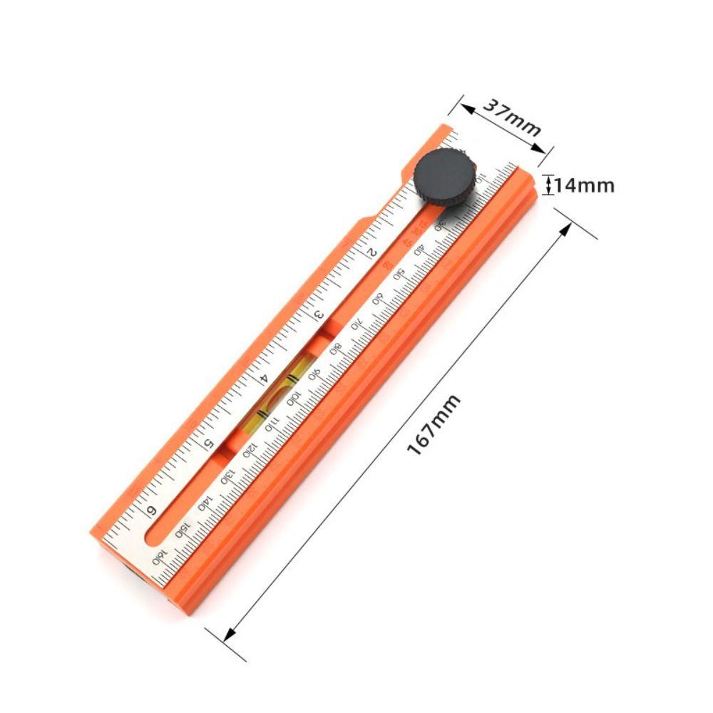 Mehrzweck-Falt-Tiefenmesslineal Mehrwinkelverstellbares Falt-Anreißlineal mit Skala Winkelmesser Werkzeuge