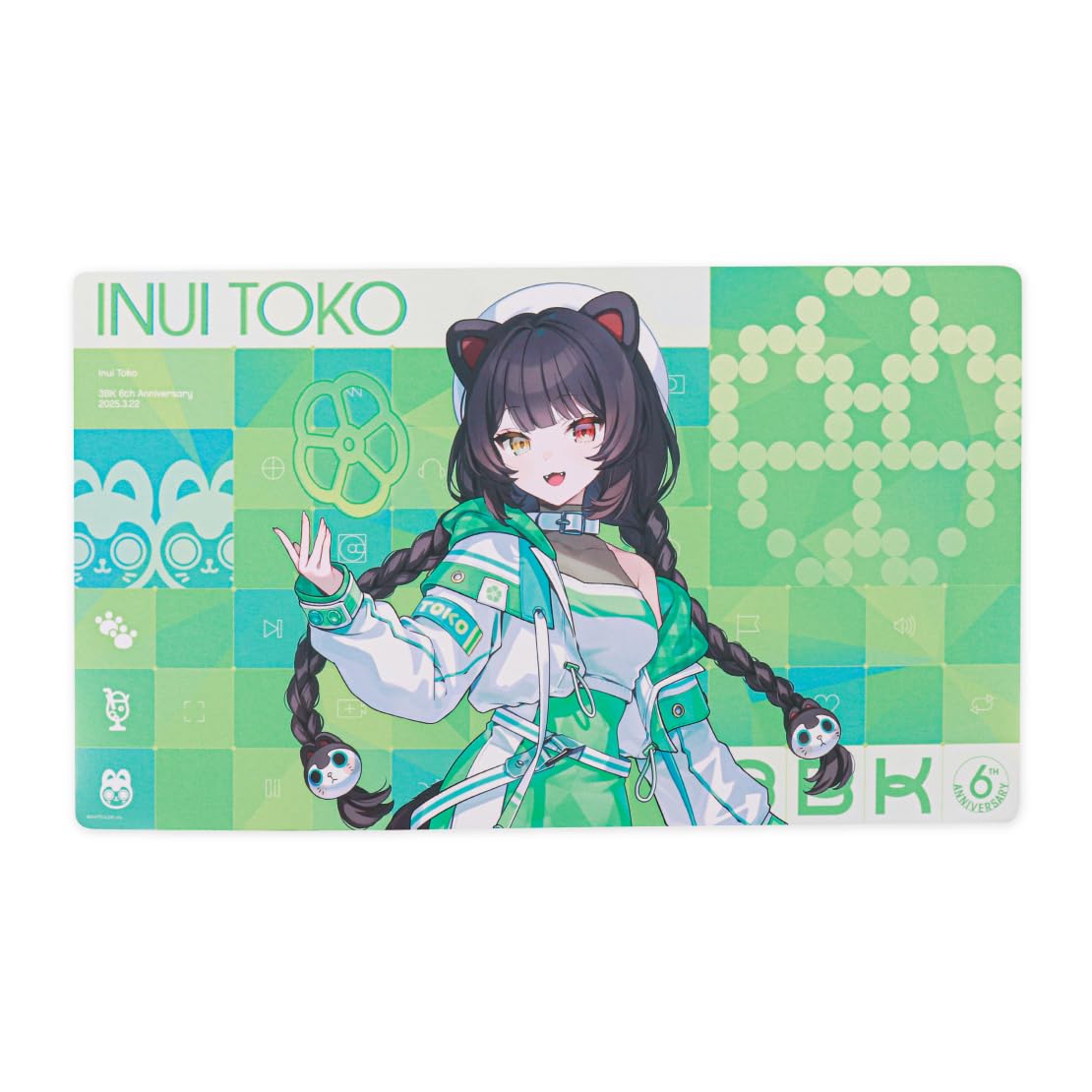 

6th Large Rubber Mat [Sanbaka Anniversary] (Inui Toko) чорний