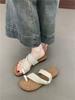 Soft-soled Roman sandals 2025 new Korean version of toe vacation beach shoes flat-soled cool slippers women's summer wear