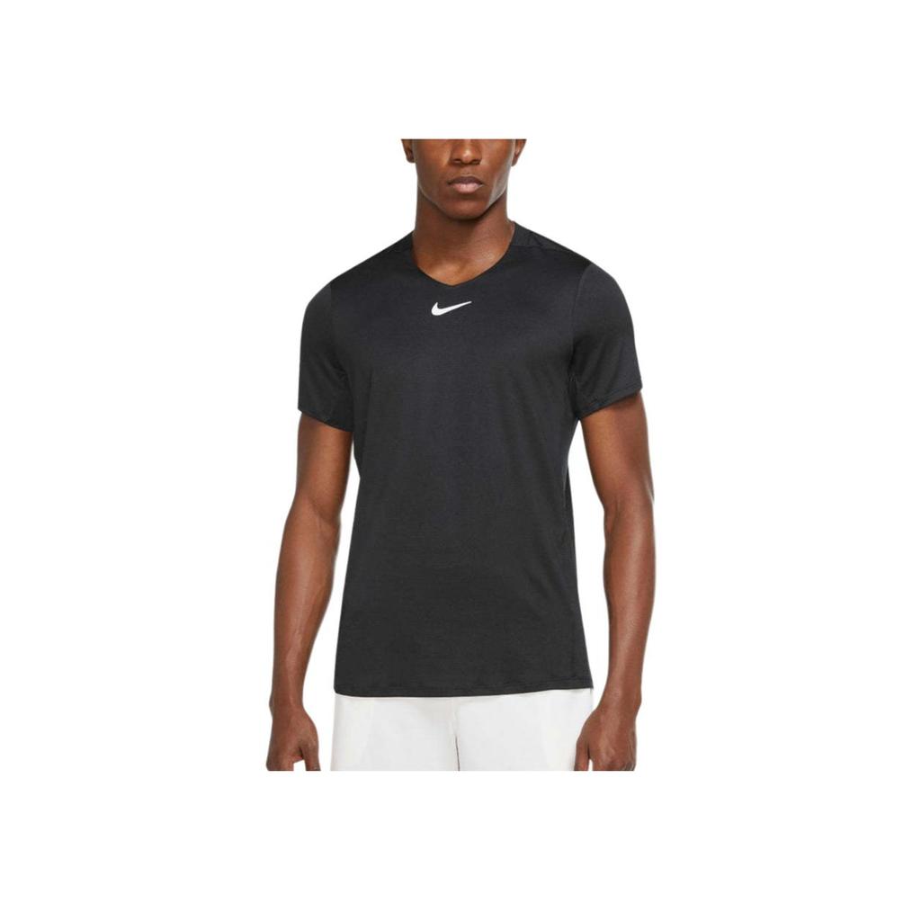 Nike Solid Color Logo Crew Neck T-Shirt Men Tops Black DD8317-010