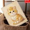 DIY Frameless Pearl Painting Kit Cute Cat 3D Shiny Bead Art Canvas Relaxing Creative Craft for Home Wall Decor Gift