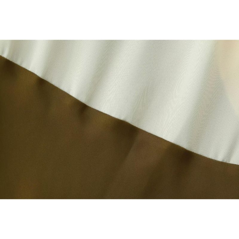 Kaslead New Women clothes Western Style Contrast Color Lace Silk Satin Texture Dress 1165177 071