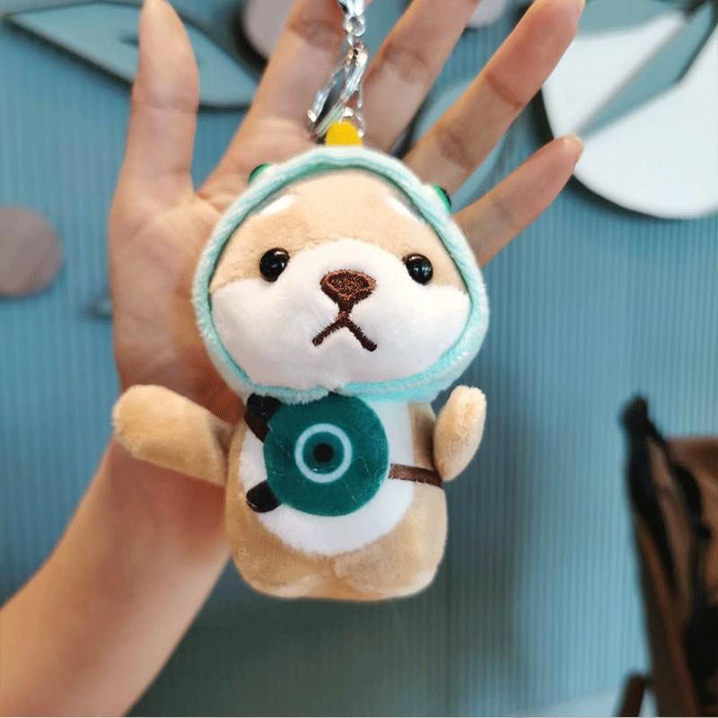Adorable Akita Dog Keychain Plush Toy Cute Couple Gift Machine Doll Wholesale