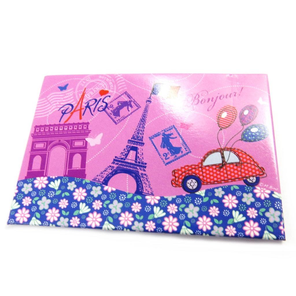 Les Trésors De Lily [M1352] - Magnet 'Víkend v Paříži' růžový modrý