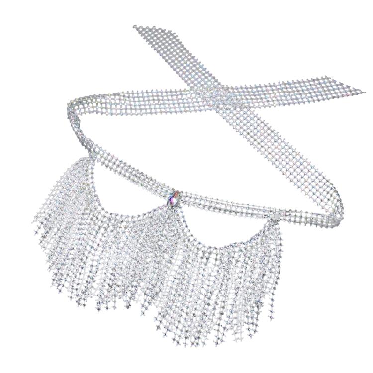 Crystal Rhinestones Fringe Veil Mask Masquerade Mask Mardi Gras Mask Belly Dance Costume Face Jewelry for Halloween os белый