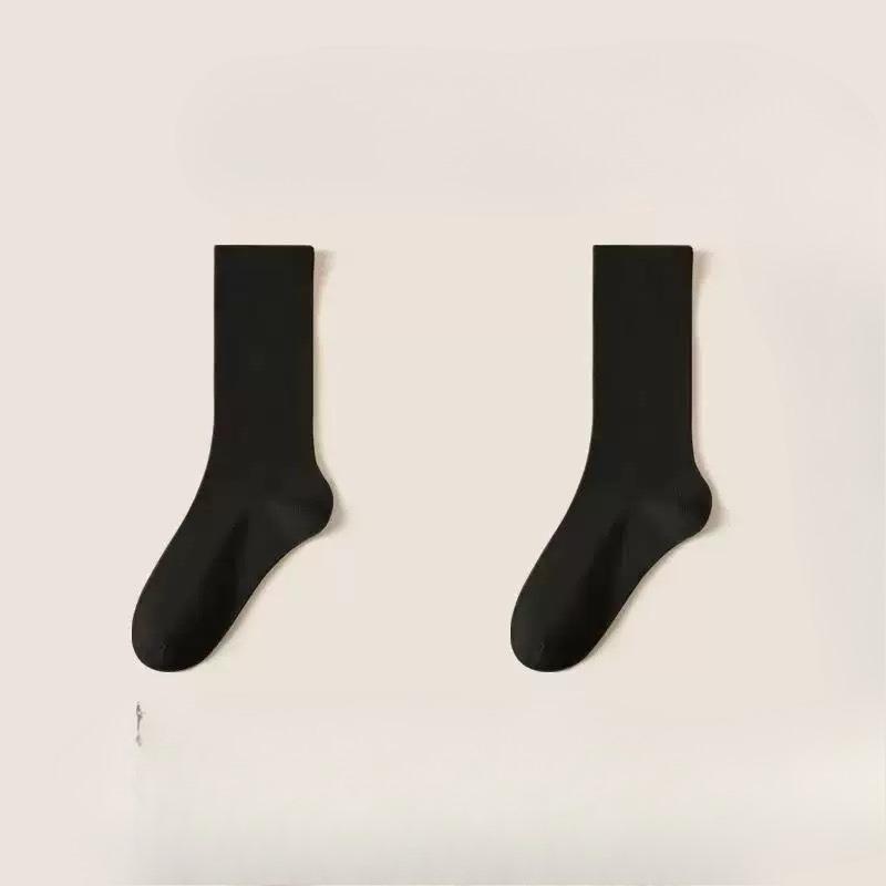 Spring and Summer Solid Color Chunky Socks - Solid Color Stylish and Versatile Slim-Fitting Tights - Breathable and Bone-Free Postpartum Socks