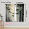 2pcs 2D flat printing Curtain Bamboo 100% Polyester Without Electricity Spring Party & Holiday Decor Perfect for aesthetic room