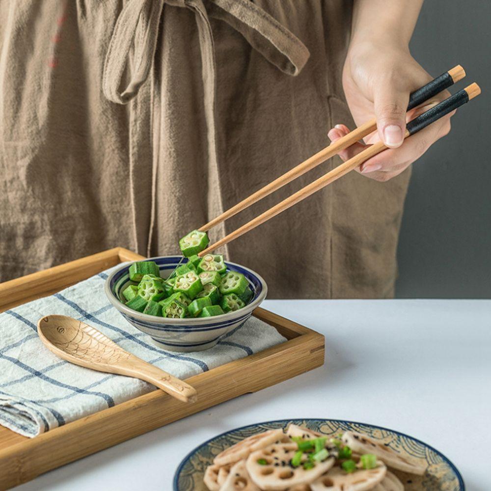 Convenient Travel Reusable Wooden Portable With Box Spoon Dinnerware Cutlery Set Chopsticks