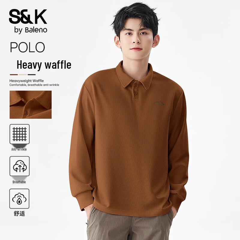 Baleno S&K Series Men s Waffle Knit Long Sleeve Polo 3XL