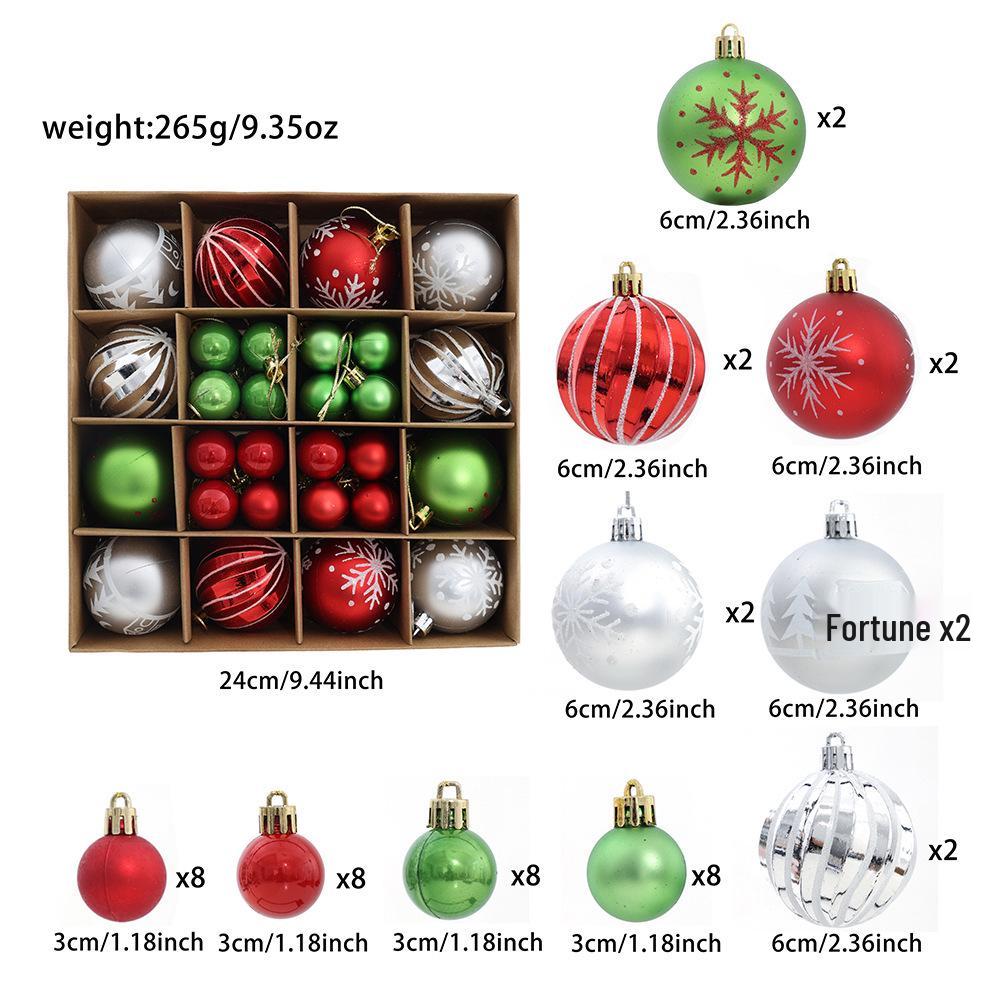 Creative Painted Electroplated Christmas Ball Ornaments with Gift Box циан/красный