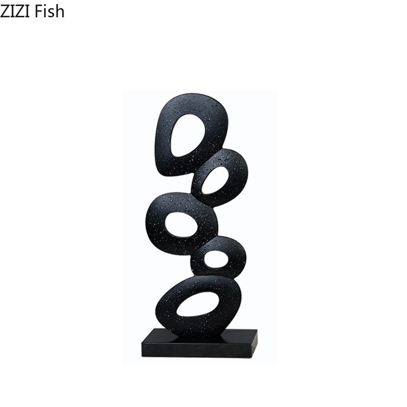Creative Imitation Cave Stone Hollow Statue Desk Decoration Ornaments Minimalist Abstract Artwork Sculpture Room Aesthetic Decor