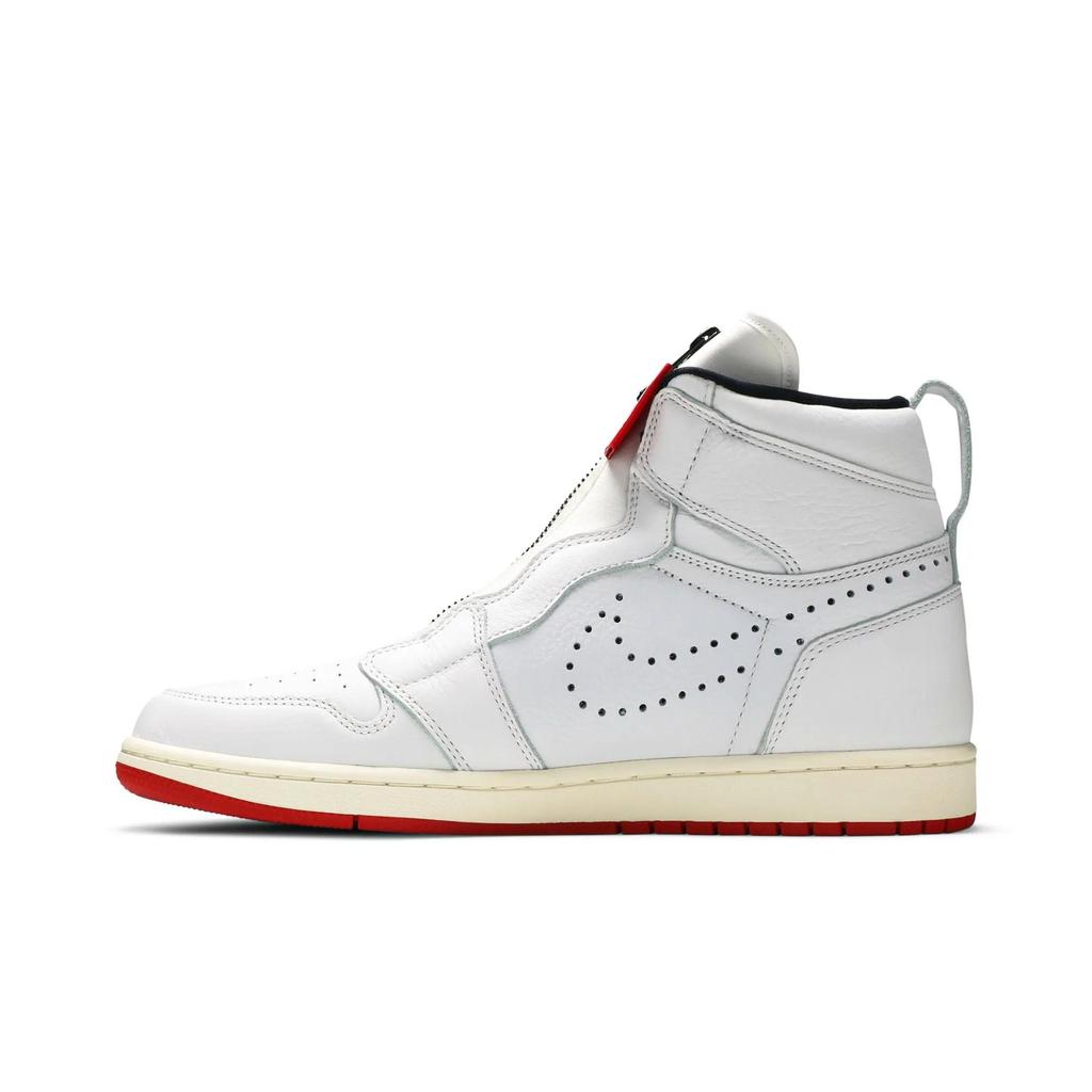 Air Jordan 1 Retro High Zip 'White University Red' (Unisex) White / University Red-Sail Vintage Basketball Shoes AR4833 100