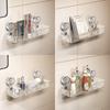 Wall-Mounted Vacuum Suction Cup Bathroom Shelf and Cosmetics Organizer