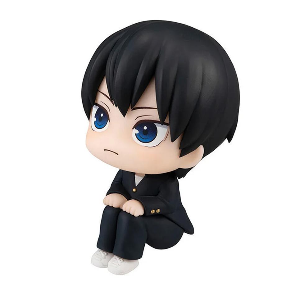Manga Volleyball Jugend Q Version Charakter Sitzende Haltung Hinata Shoyo Kageyama Tobio Handgefertigtes PVC Modell Ornament Anime Spielzeug