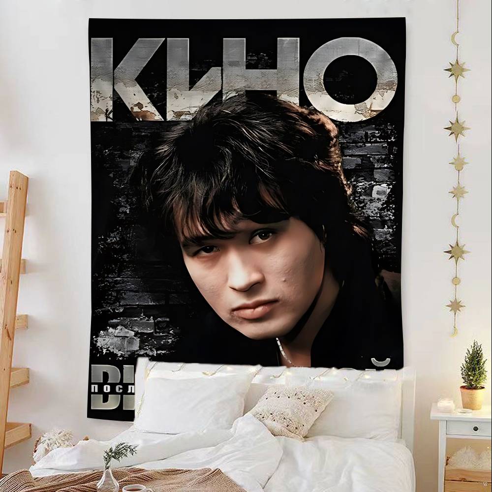 Viktor Tsoi Retrò Classico Appeso Boemo Arazzo Appeso Tarocchi Hippie Tappeti da Parete Stanza Studenti Giapponese Arazzo