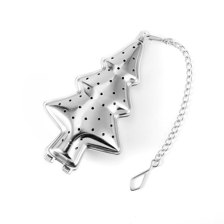 Stainless Steel Tea Infuser Christmas Tree Shape Mesh Tea Strainer Creative Christmas Party Teas Strainers Herb Spice Filter