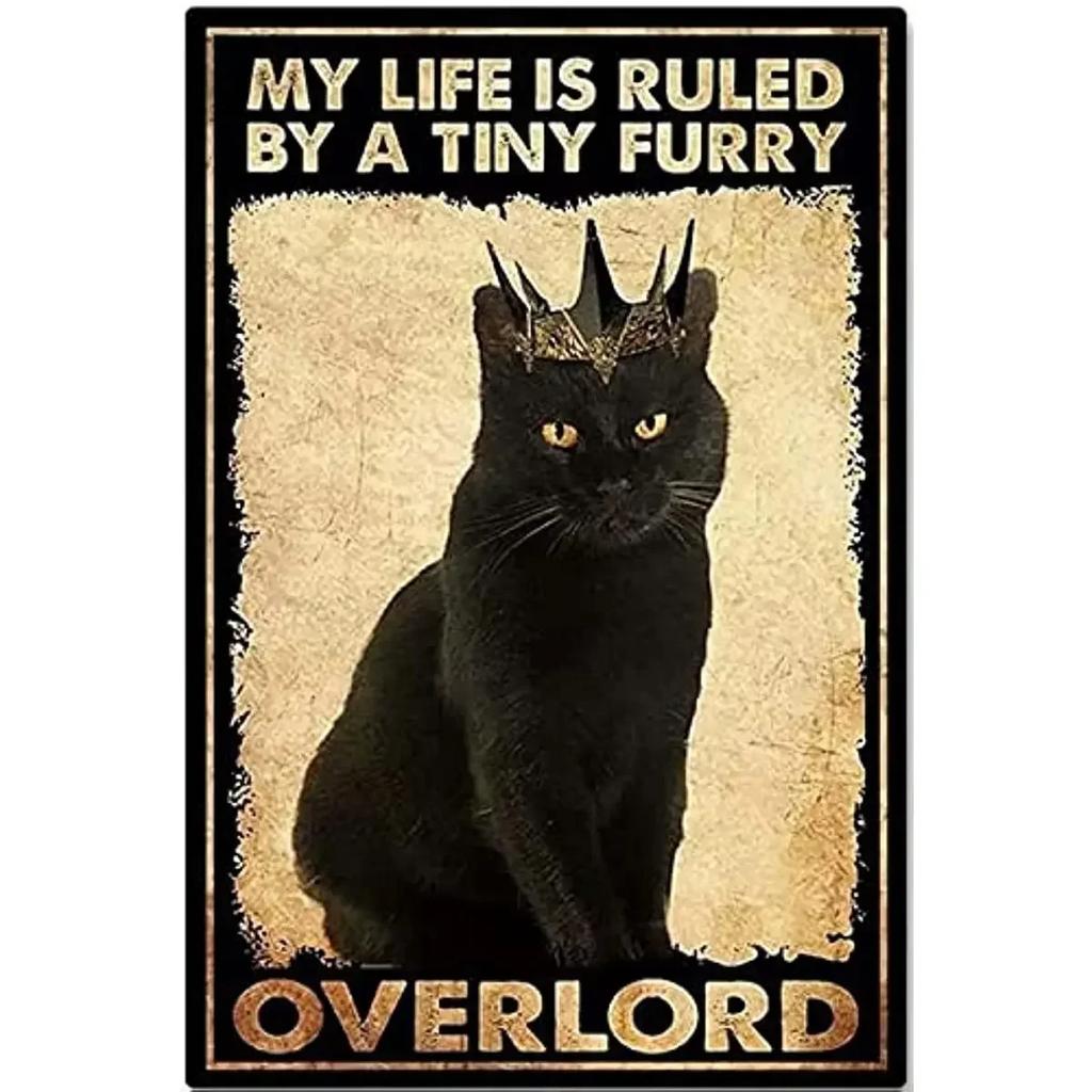 Vintage Hexe Frau Schwarze Kunst Poster Halloween Schwarze Katze Schild Metall Blechschilder Wand Heimdekor Schlafzimmer Badezimmer Raum Kaffee
