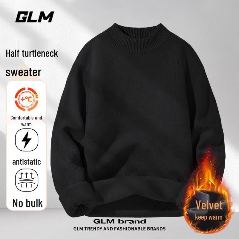 

GLM Men s Autumn/Winter Half-Turtleneck Knit Sweater XL