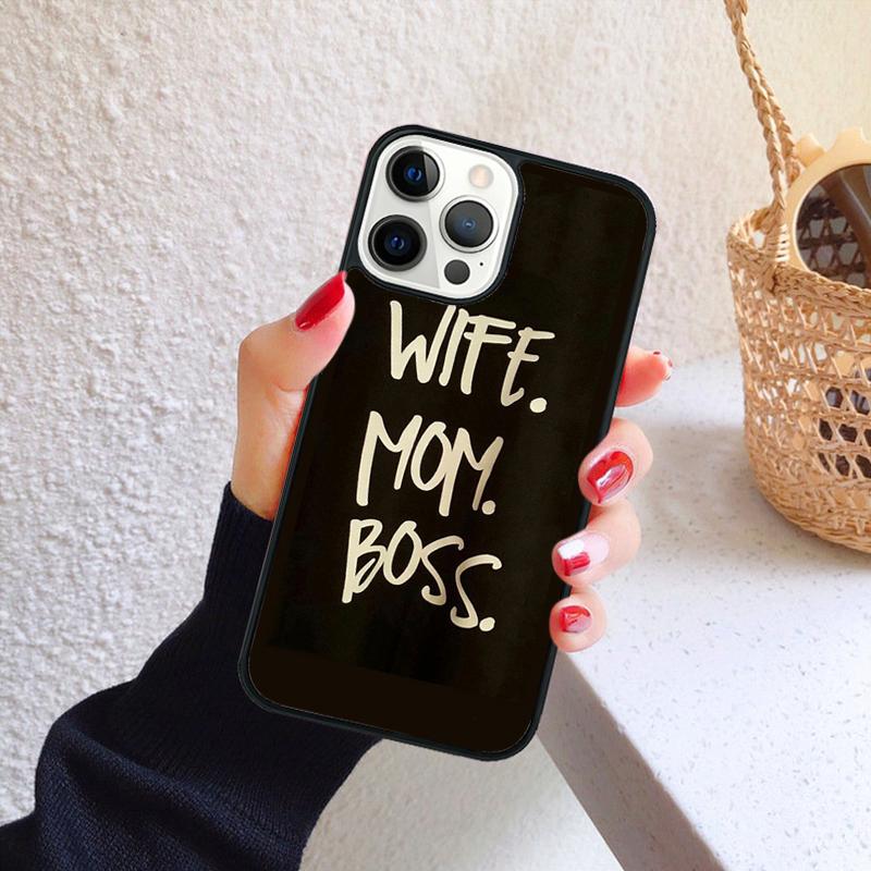 Wife Mom Boss Mum TPU Phone Case for iPhone 17 Air 16 PRO MAX 15 14 PLUS 12 11 13 Back Cover Fundas Shell coque