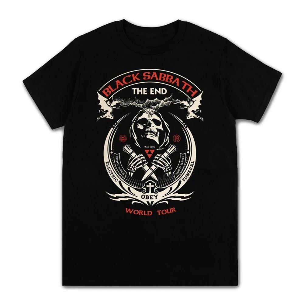 Black Metal Rock Band T Shirt Black Sabbath Men Women Black Oversized Short Sleeve Plus Size T Shirt Unisex Streetwear Clothing