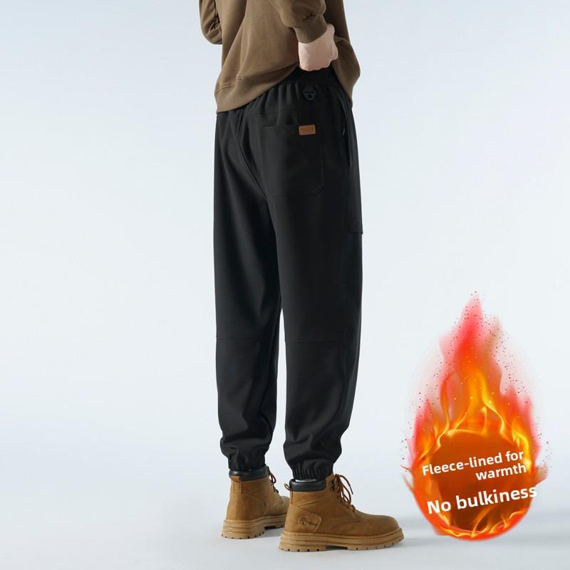 Winddichte wasserdichte Winter-Outdoor-Wanderhose im amerikanischen Stil für Männer und Frauen, Fallschirmjäger-Fleece-gefütterte, verdickte Cargohose